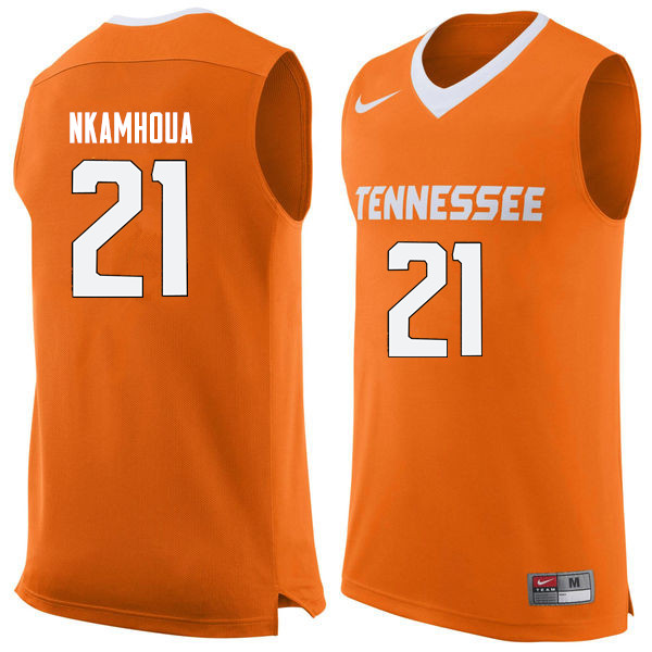 Men #21 Olivier Nkamhoua Tennessee Volunteers College Basketball Jerseys Sale-Orange